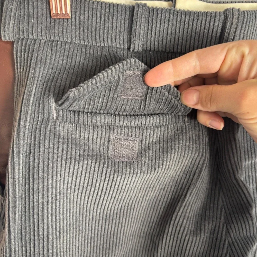 VTG‎ LL Bean Teska Comfort Cord Wool Blend Trouser Gray Hunting Pant Eng 33x19